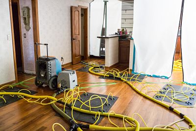 Air Movers and Purifiers Being Used During the Fire Damage Restoration