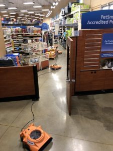 Water Damage Restoration and Drying Services In A West Reno Retail Store