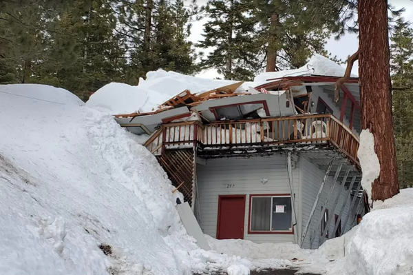 Roof collapse from snow - 911 Restoration of Reno